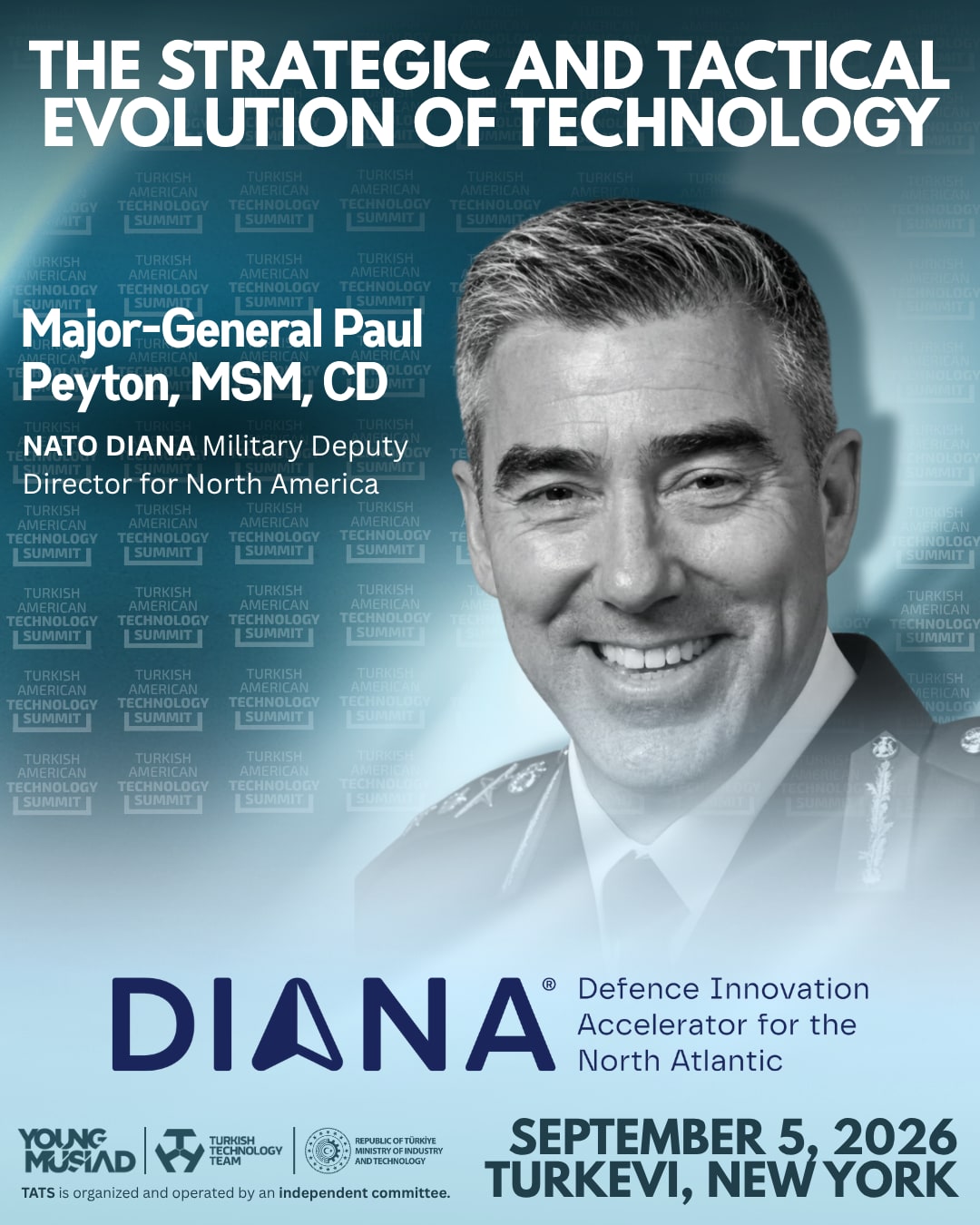 Major-General Paul Peyton — NATO DIANA announcement poster